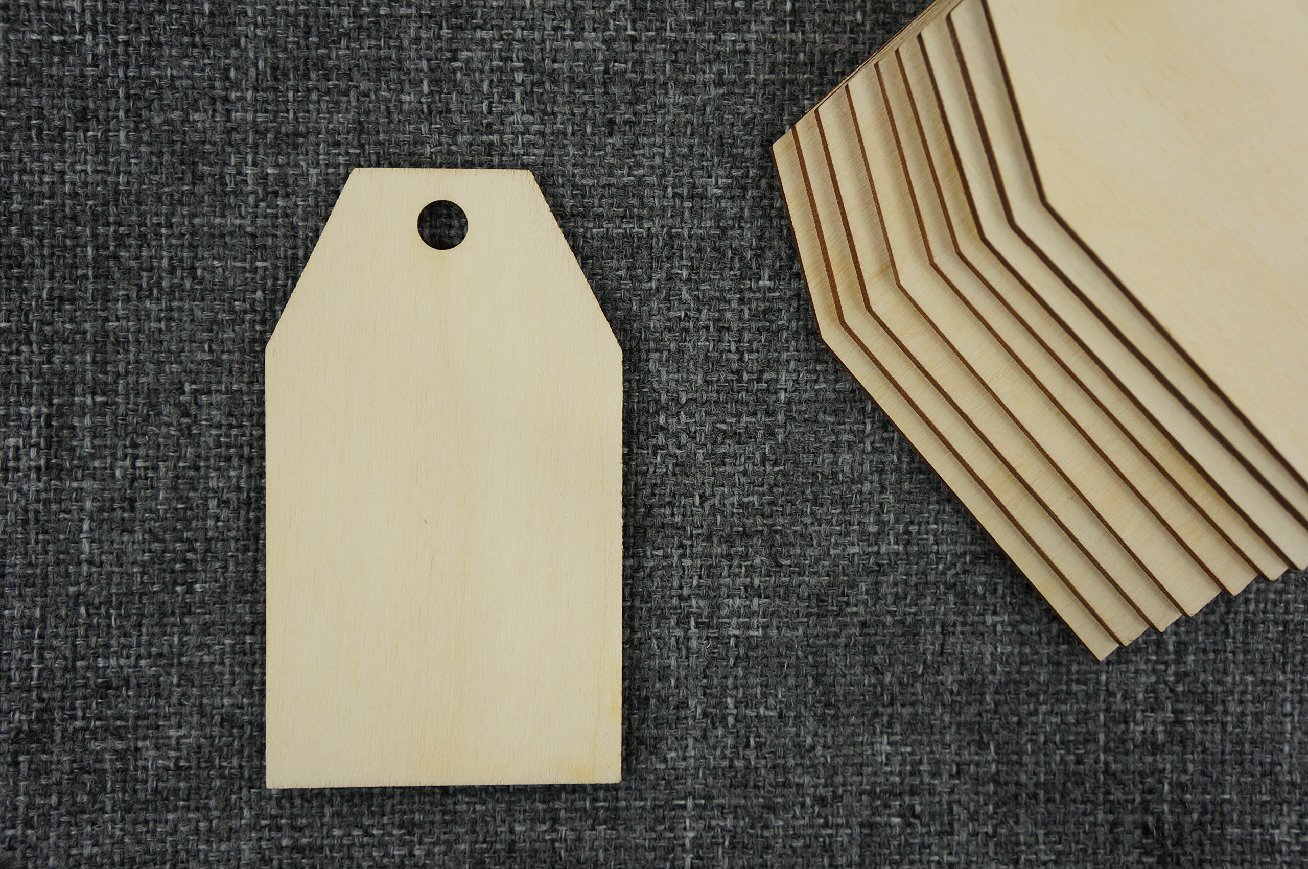 Decocraft Random 10X Wooden Key Pendant Gift Tags Blank Craft Decoration Plywood Pendant