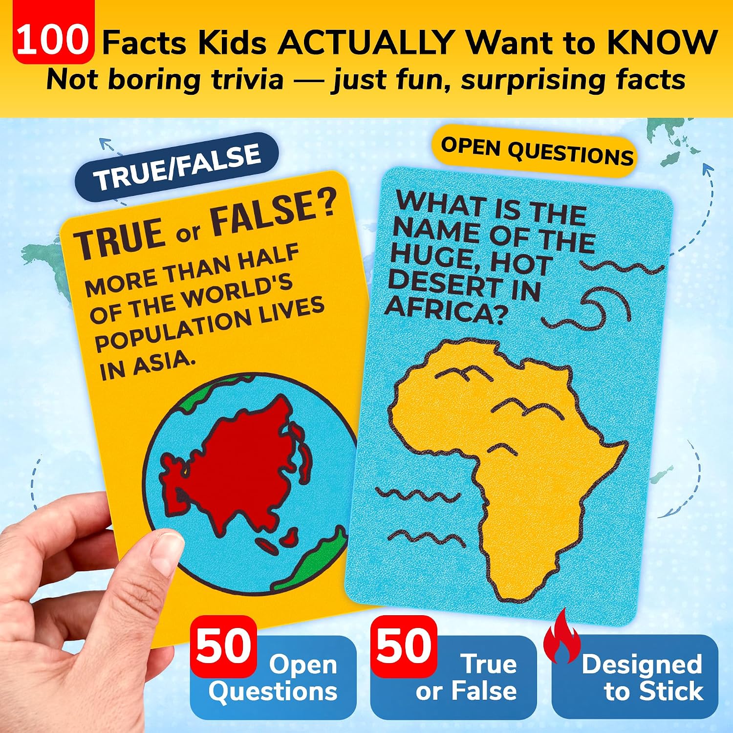 QUOKKA Trivia Games for Kids – Geography, Culture & Fun Facts – Fun Card Game for Family Game Night – Educational Trivia Cards for Kids, Family and Adults – Travel Games Gift for Boys & Girls 4-8