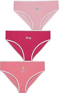 ملابس داخلية للبنات من شارماين القطن عبوة 3 قطع