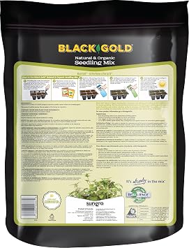 SunGro Horticulture Seedling Mix - Organic Seed Starting Mix - 8 Quart - Lime, Perlite, Sphagnum Peat Moss