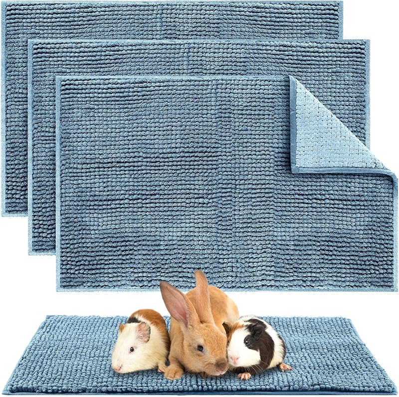 Forração para Gaiola de Pequenos Animais Amylove em Microfibra Chenille Azul, 4 Unidades de 40,64 x 60,96 cm