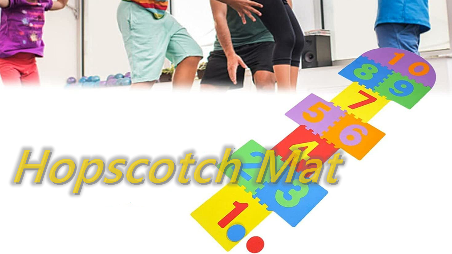 Baby Floor Mat Giant Hopscotch Mat Game - EVA Foam Interlocking Tiles ...