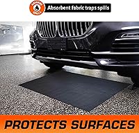 Vista 3 de Armor All Alfombra de mantenimiento premium para derrames de aceite, tapete para piso de garaje, (30" x 59") (paquete de 2), absorbente