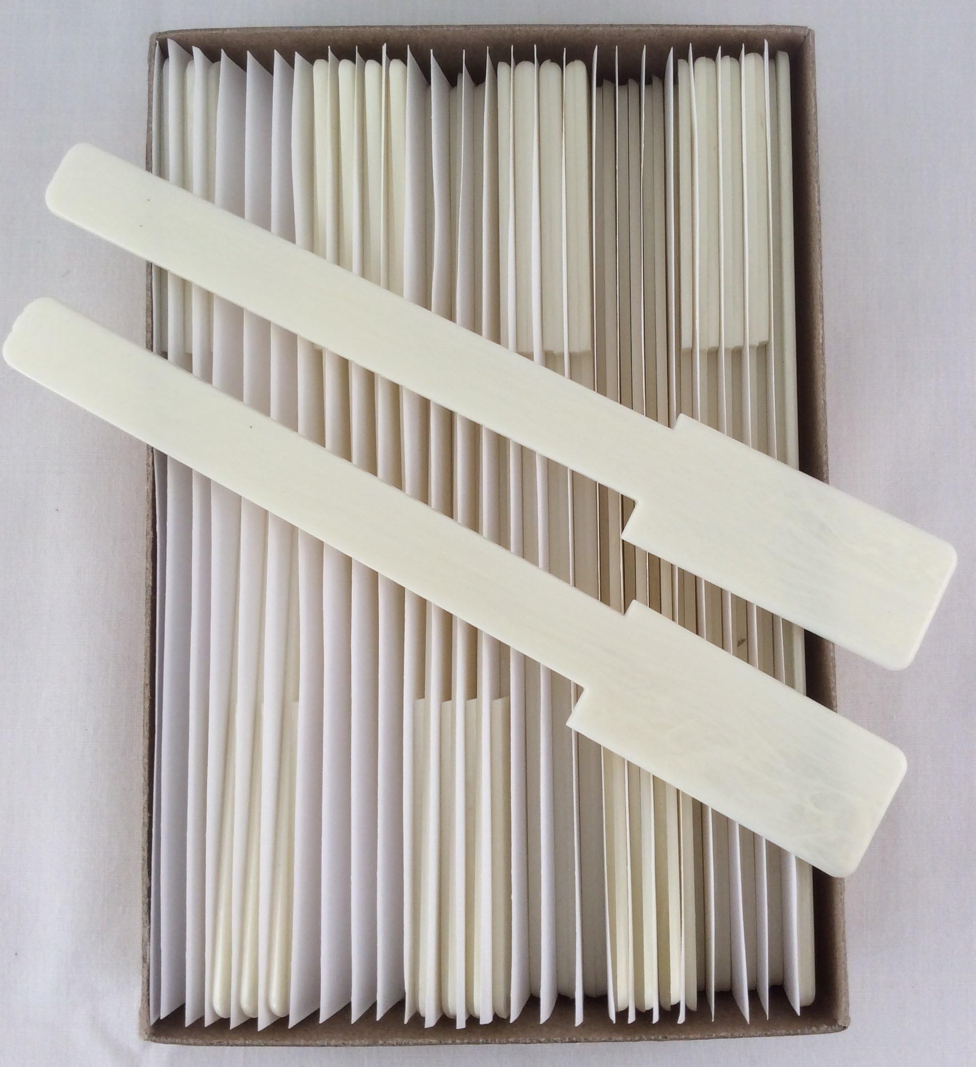 Gemm Piano Keytops Simulated Satin Ivory 6" Length, Set of 52 Replacement (2" Long Head)