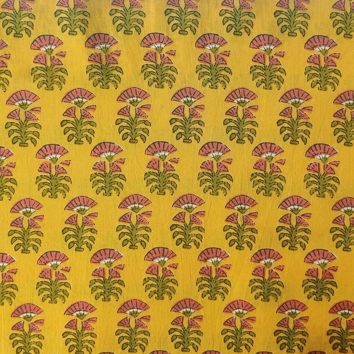 Craftbot Hand Block Print Fabric by The Yard PRECUT 1