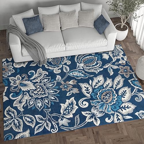 Miniatura 4 de Alfombra redonda moderna de 5.9 ft, alfombra de área interior, para sala de estar, comedor, dormitorio, cocina, entrada, contemporánea, alfombras