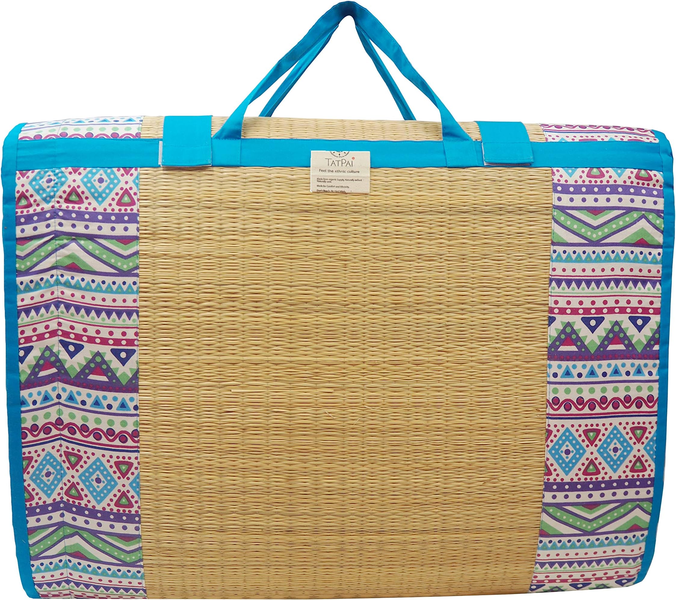 Home Tex LifeKora Grass Cushion Sleep Healthy, Easy Portable and Folding Mat (Africana,4 X 6 Ft,15 Mm Thickness)