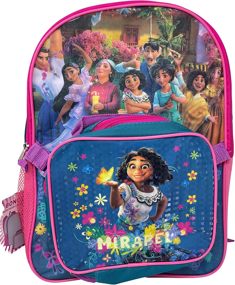 Fast Forward Large Encanto Backpack 16 Inches With Matching Lunch Bag Set- MIRABEL