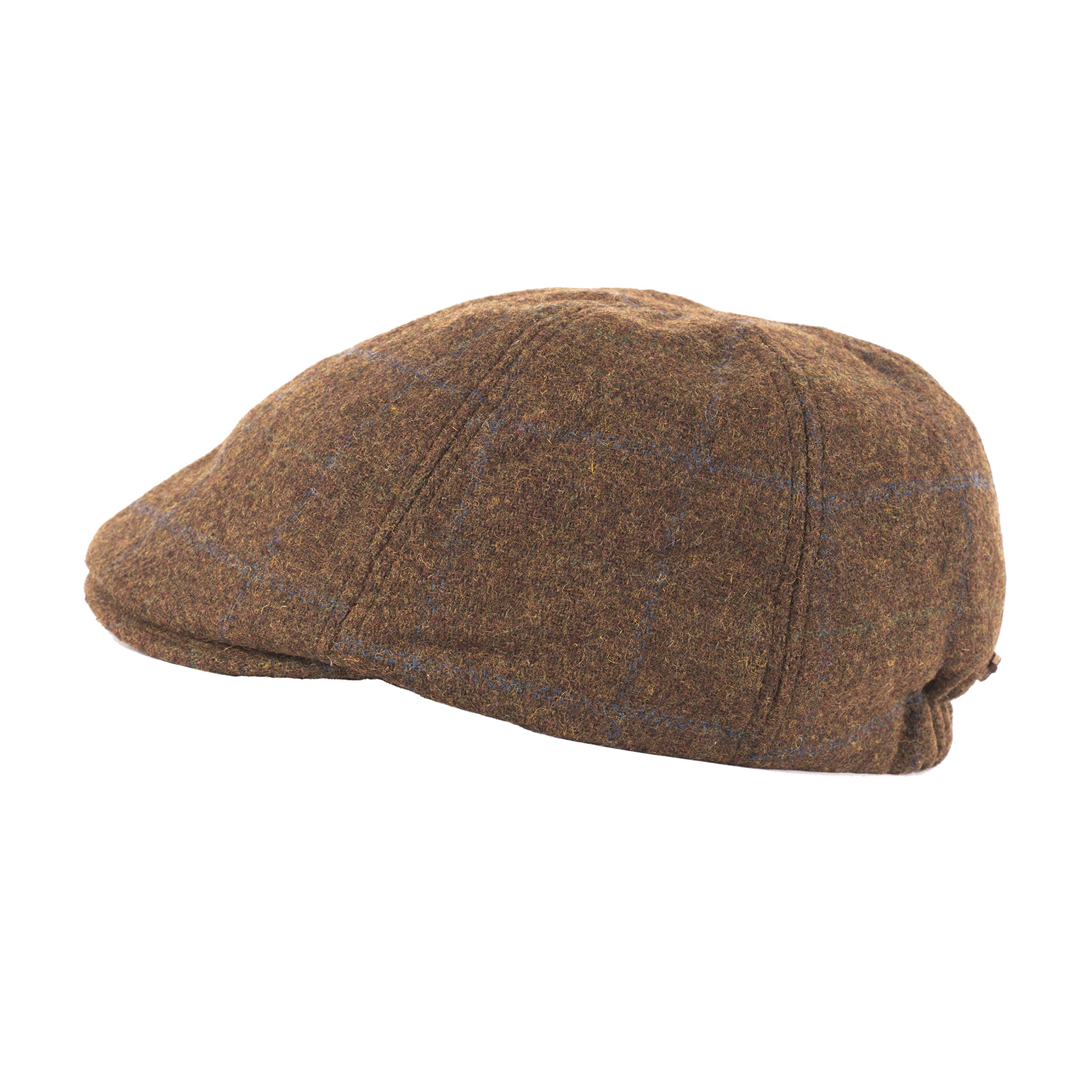 Heritage Traditions Wool Mix Tweed Panel Flat Cap Hat