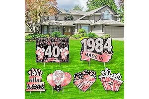 Rose Gold Yard Sign for 40th Birthday 1984