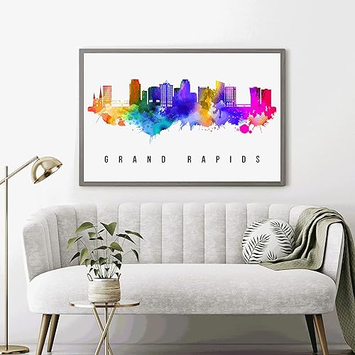 Miniatura 9 de Póster de Fargo Skyline Dakota del Norte, pintura de paisaje urbano de Dakota del Norte, póster de Fargo Dakota del Norte, impresión de paisaje