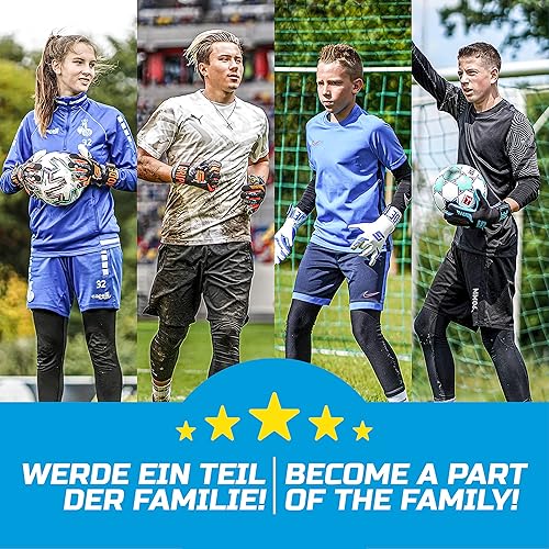 Miniatura 6 de GRIPMODE Guantes clásicos de portero Fly Roll para adultos y niños con forro de látex Griptec, adecuados para todo tipo de clima, protección para