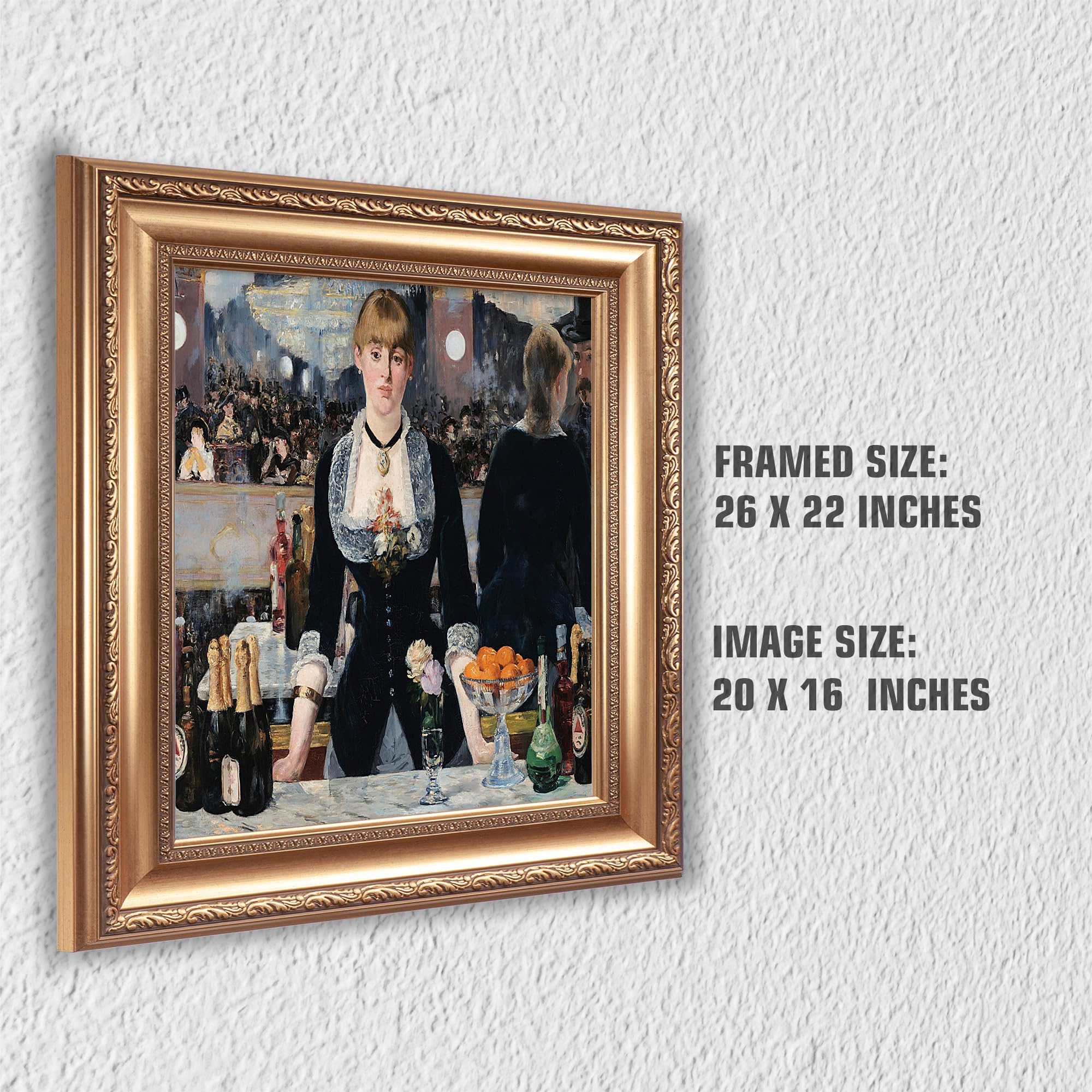 Amazon.com: A Bar at the Folies-Bergère by Édouard Manet Framed