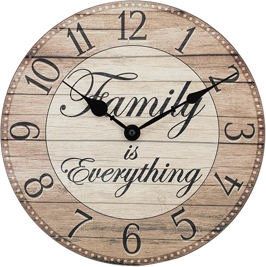 Westclox Wall Clock, 11 Inch Round Analog Clock with Inspirational Dial, Battery Powered, Quartz