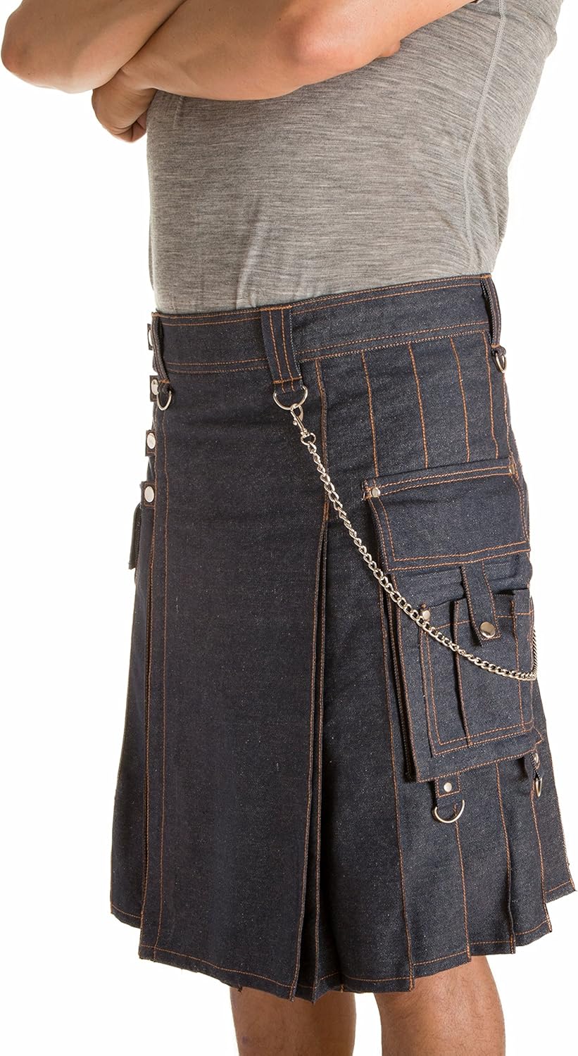 Damn Near Kilt 'Em Mens Smithy Utility - Cargo Kilt - Image 2