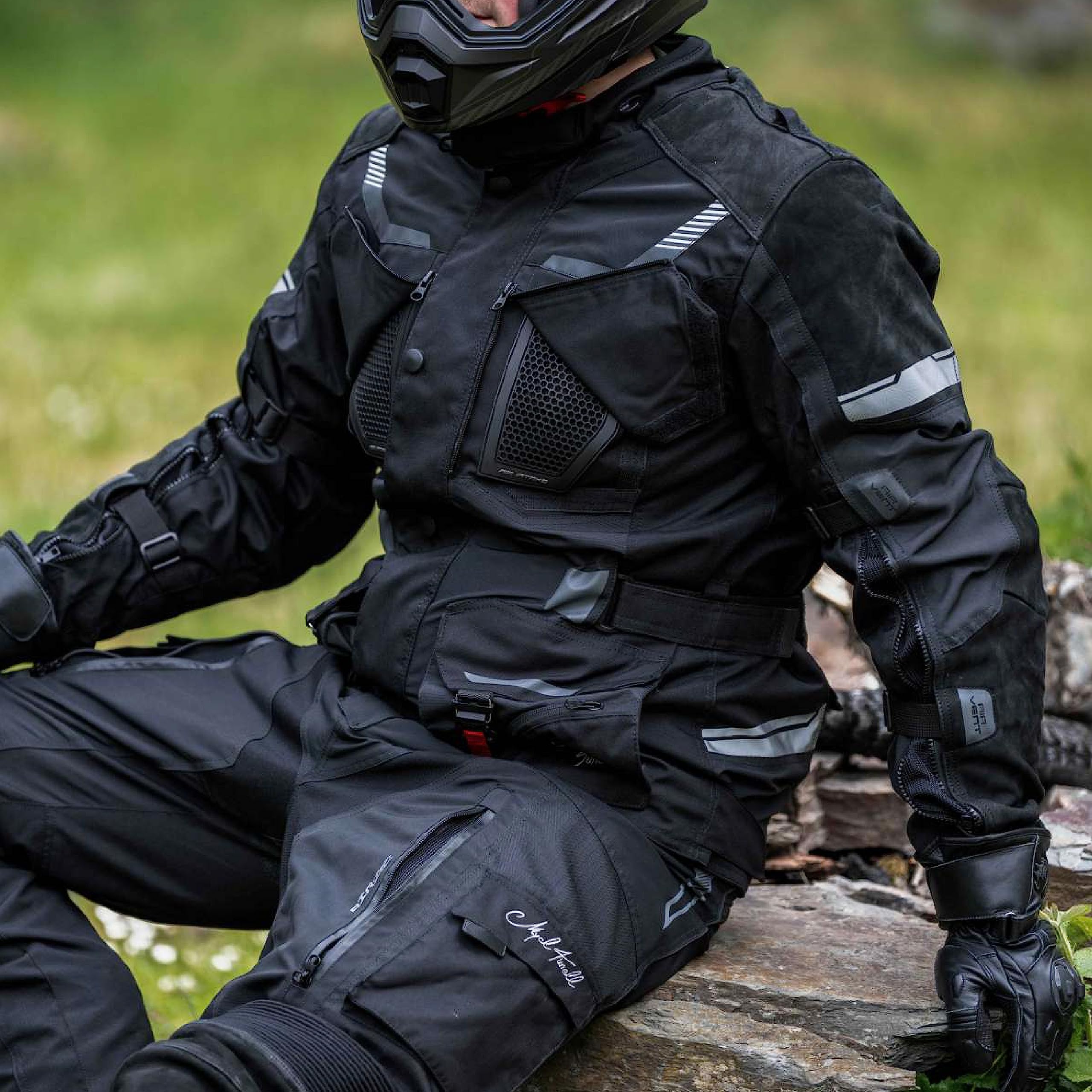 TransAlpin HighPro 2in1 (1. Edition Sale) - Motorradhose Herren mit Protektoren (herausnehmbar) - CE - Reissa Membran - All Season Motorrad Hose Herren - Stylish & Sicher