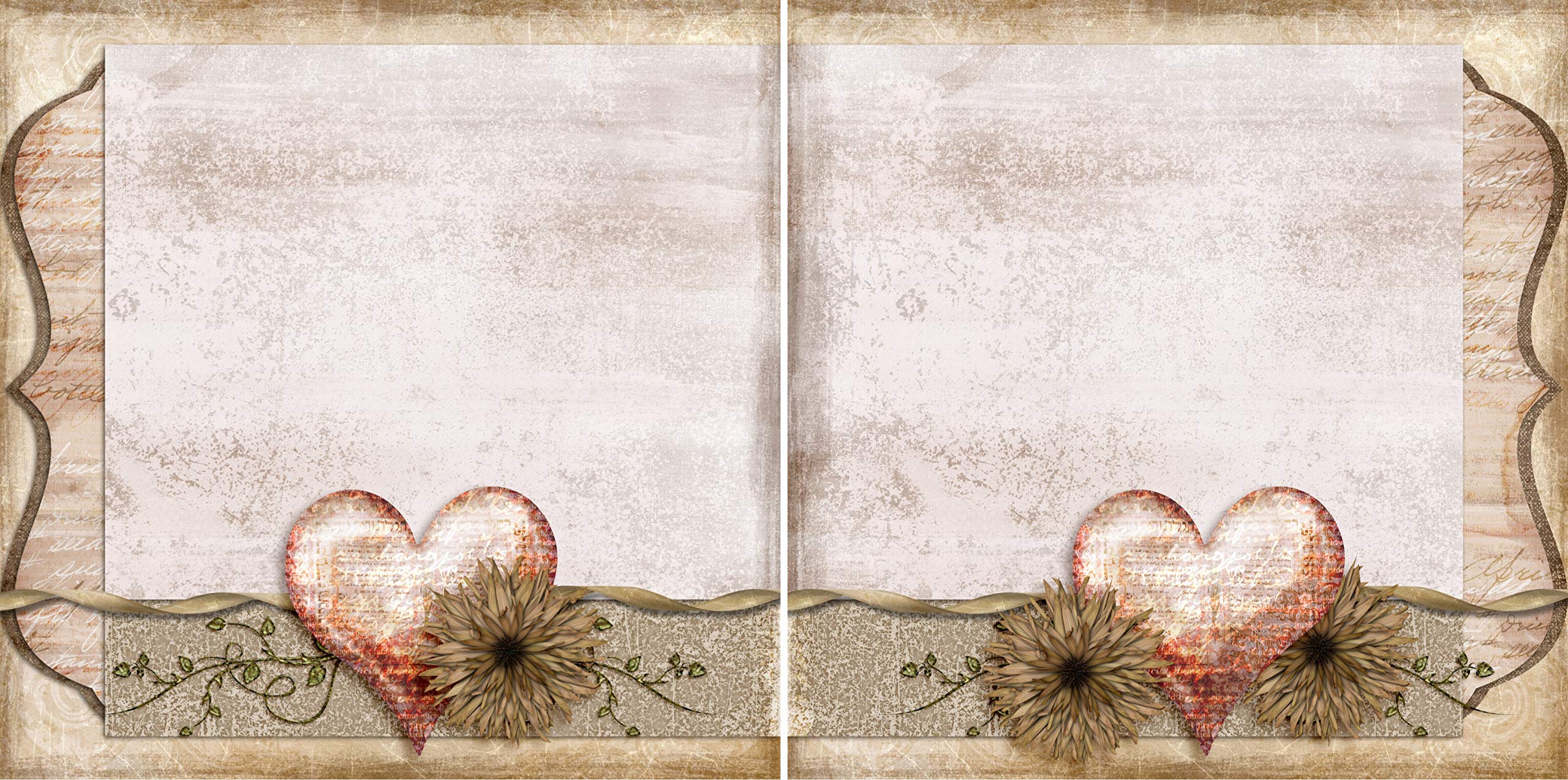 Scrapbook-Set 'Motiv Roses Heritage' - 5 Doppelseitige Layouts Zum Sofort-Loslegen | 10 Hochwertige 12x12 Seiten