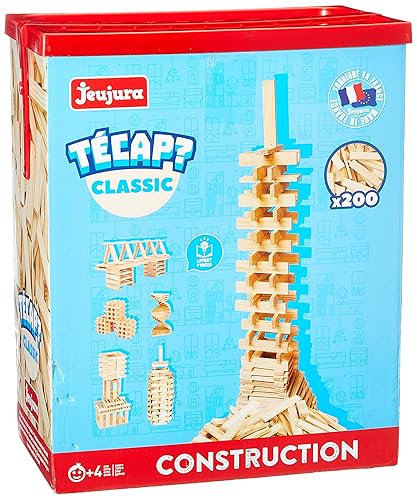 JEUJURA - TECAP? Classic 200 planchettes en bois, 200 Pièces