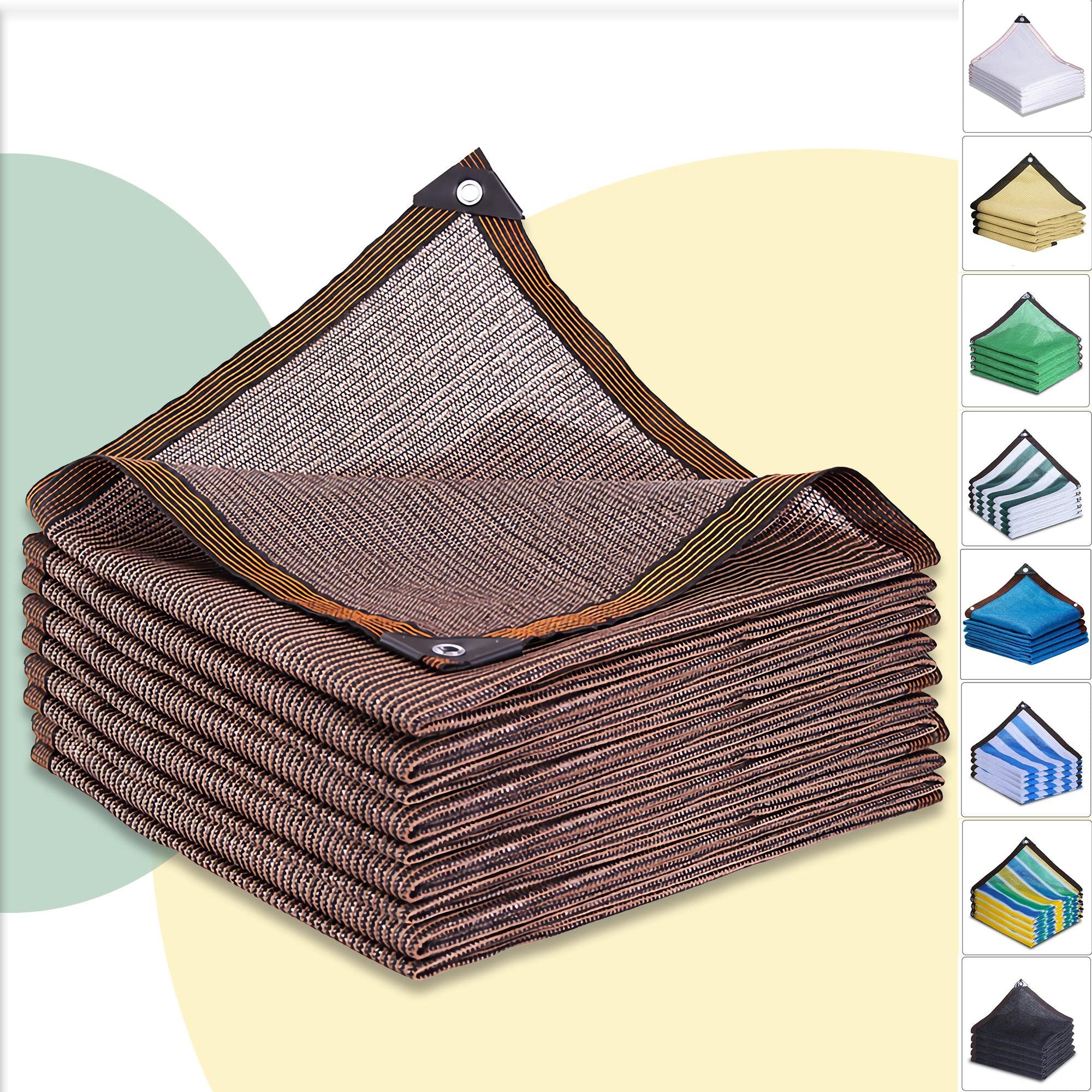 Red de protección Solar Vela Solar de 3x5m con 90% de Efecto de sombreado Red de Sombra Jardín Red de protección UV Red de balcón de enfriamiento Transpirable Red de protección contra
