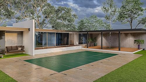 Vista 16 de WaterWarden Cubierta de seguridad sólida para alberca enterrada, cumple F1346 de la ASTM según UL, triple costura, con accesorios, 16 x 40 pies