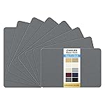 KING MOUNTAIN Canvas Repair Patch 58 Inch 8 Pcs Self-Adhesive Waterproof Fabric Patch for Sofas, Tents, Furniture,Tote Bags, Car Seats (Charcoal Grey)