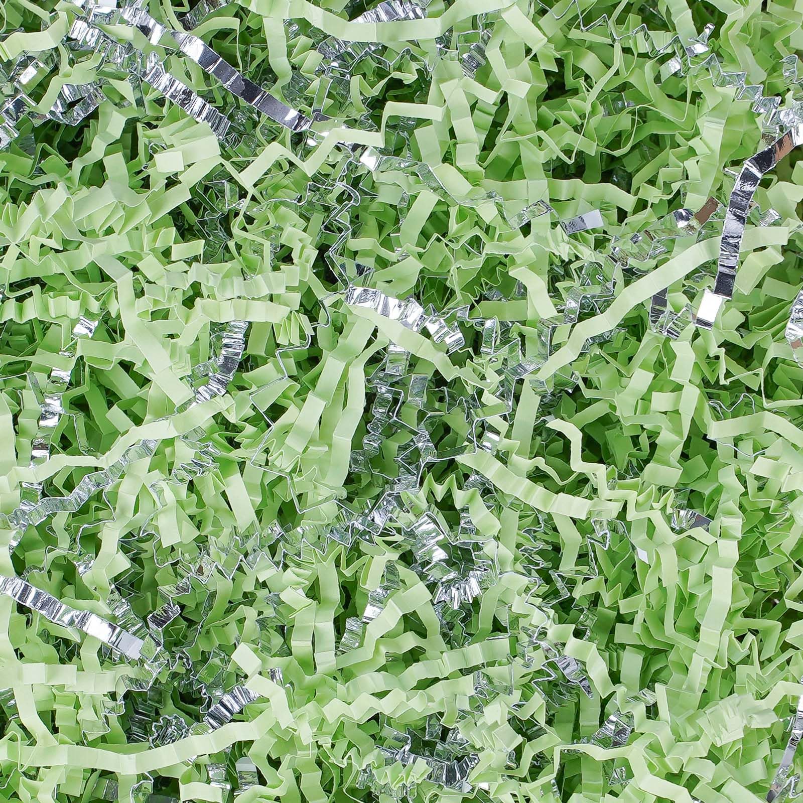 Crinkle Cut Paper Shred Filler 8 oz (1/2 lb) Gift Wrapping & Gift Basket Filler for Christmas, Halloween & Wedding Decorations,Easter Basket Grass Filler ,Crafting Activities,Many Color Options (Grass