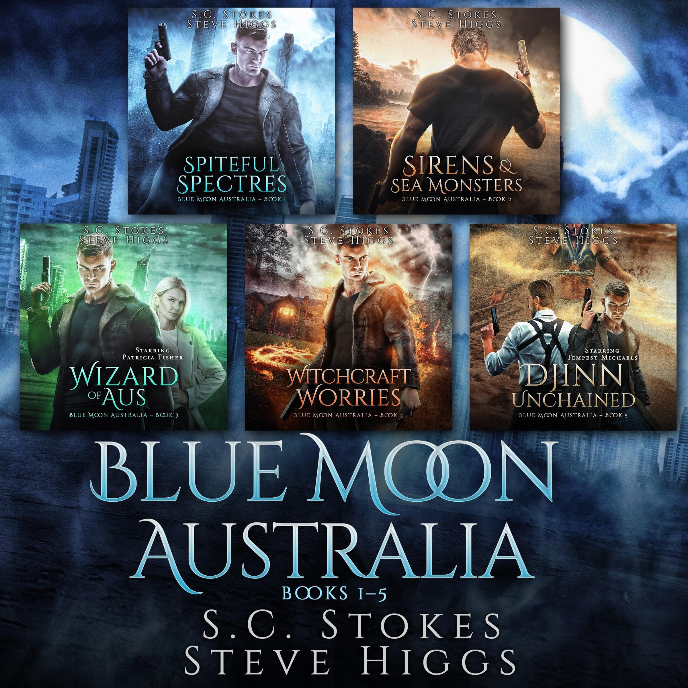 Cover art for Blue Moon Australia, Books 1-5: Blue Moon Investigations Australia