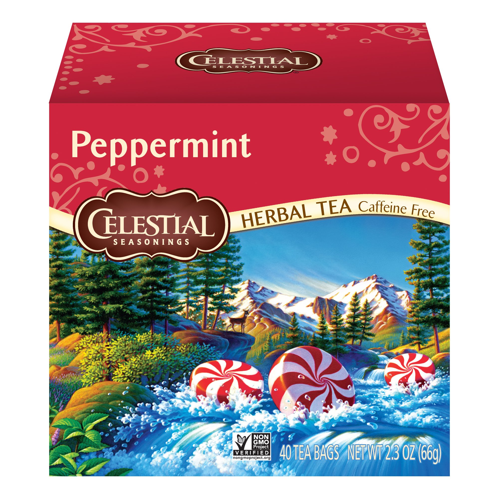 Celestial Seasonings Herbal Tea, Peppermint, 40 count