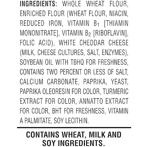 Miniatura 6 de Cheez-It Baked Snack Cheese Crackers - Galletas de queso elaboradas con 0.32 onzas de cereales integrales, 0.75 onzas (175 unidades)