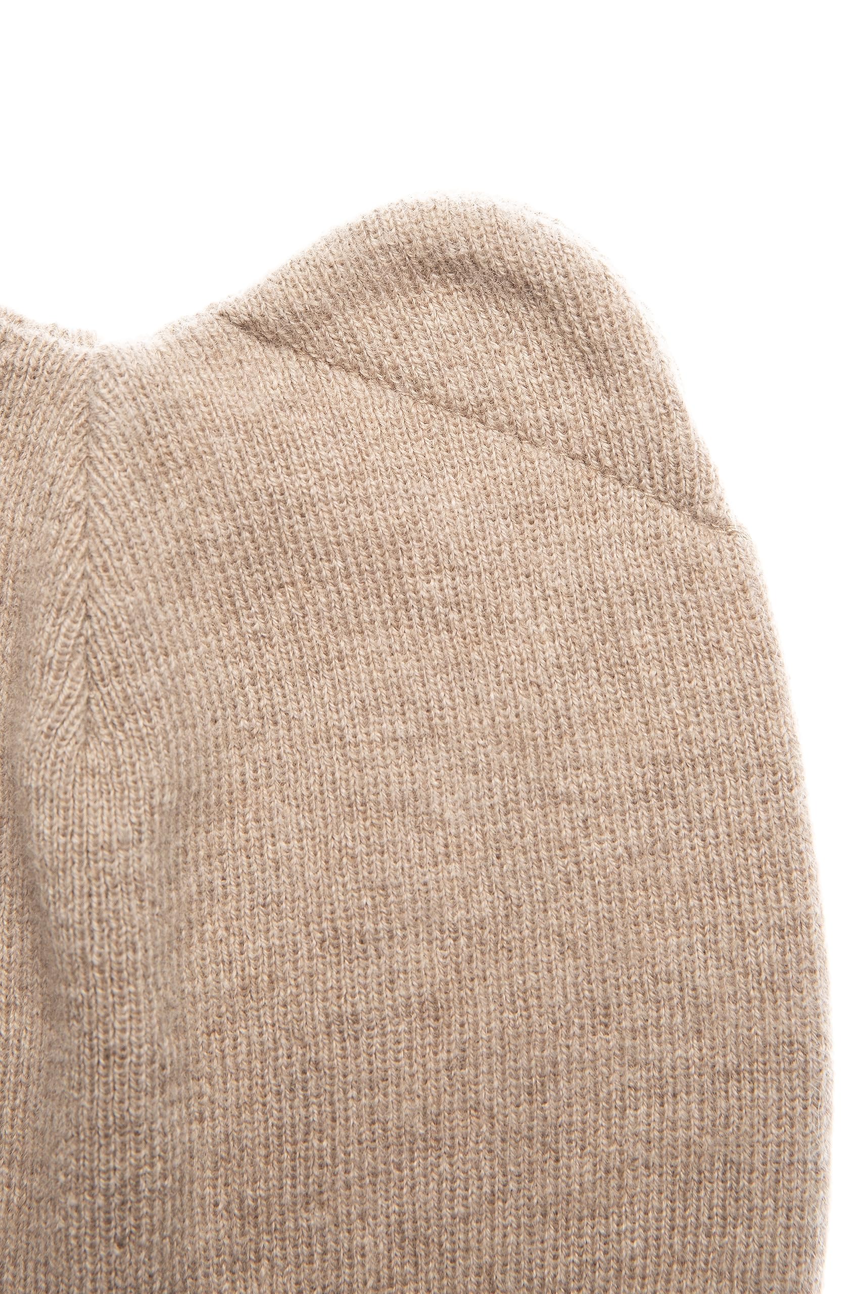 Einlagig Gestrickte Kindermütze aus Merino und Kaschmirwolle für Kleinkind, Superweiche, Warme Mütze für Jungen und Mädchen 1-8 Jahre, Farbe Beige, Grau, Rosa