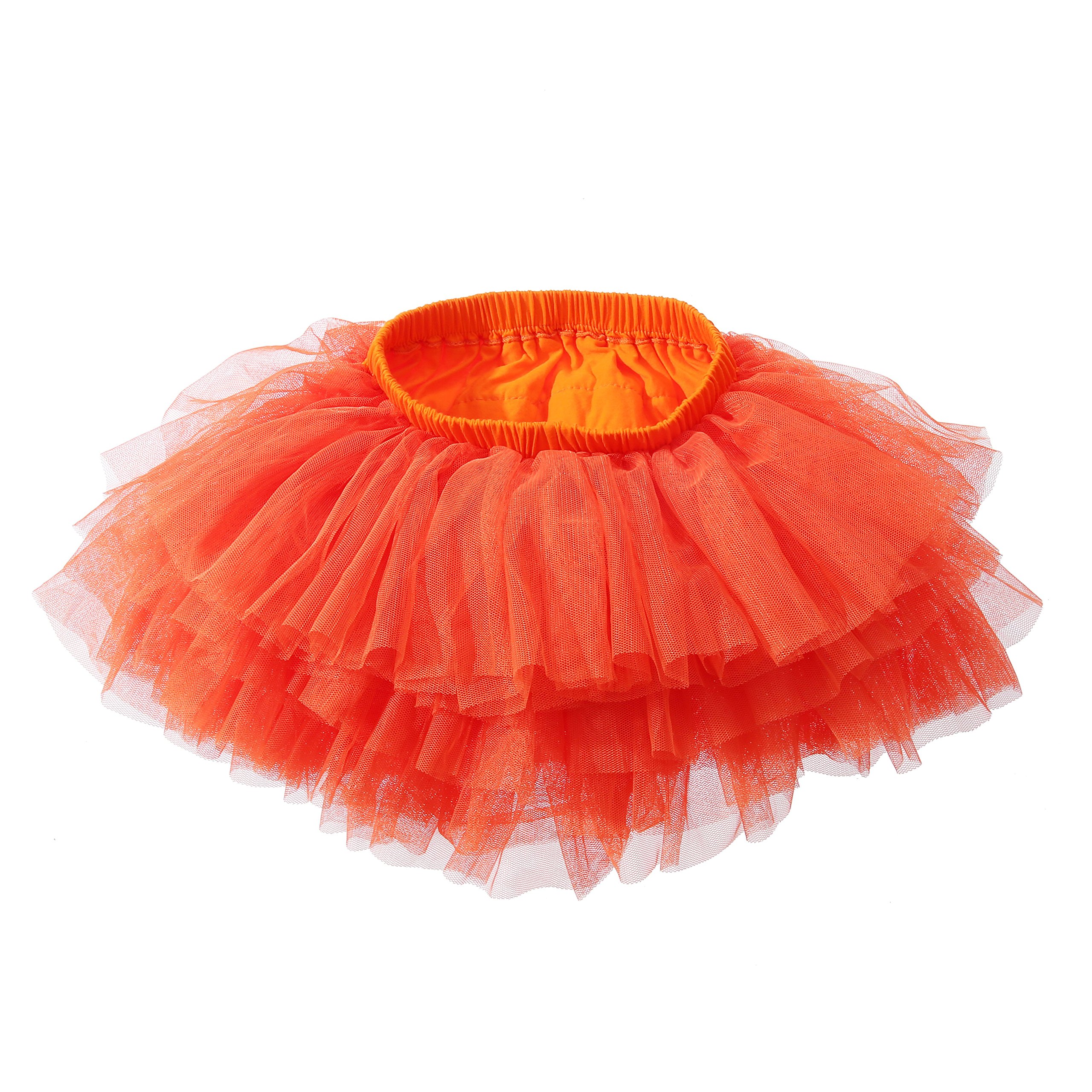 Falda tutú para bebé niña niño 6 capas Tulle faldas 1-8T - naranja - 4-5 años