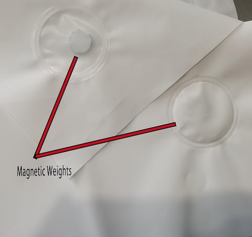 Miniatura 7 de Forro de cortina de ducha con ganchos, tamaño estándar suave de 71 x 71 pulgadas, 100% impermeable, se puede utilizar como forro de cortina de ducha