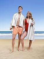 Vista 7 de American Soft Linen Cabana - Toallas de playa a rayas, 30 x 60 pulgadas, 4 piezas, toallas de piscina de gran tamaño, secado rápido, sin arena, Menta