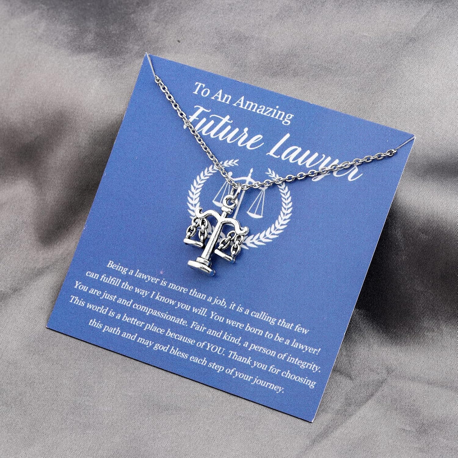 WSNANG Future Lawyer Gift New Lawyer Necklace/Bracelet Law Graduation Gift for Attorney Law image 5