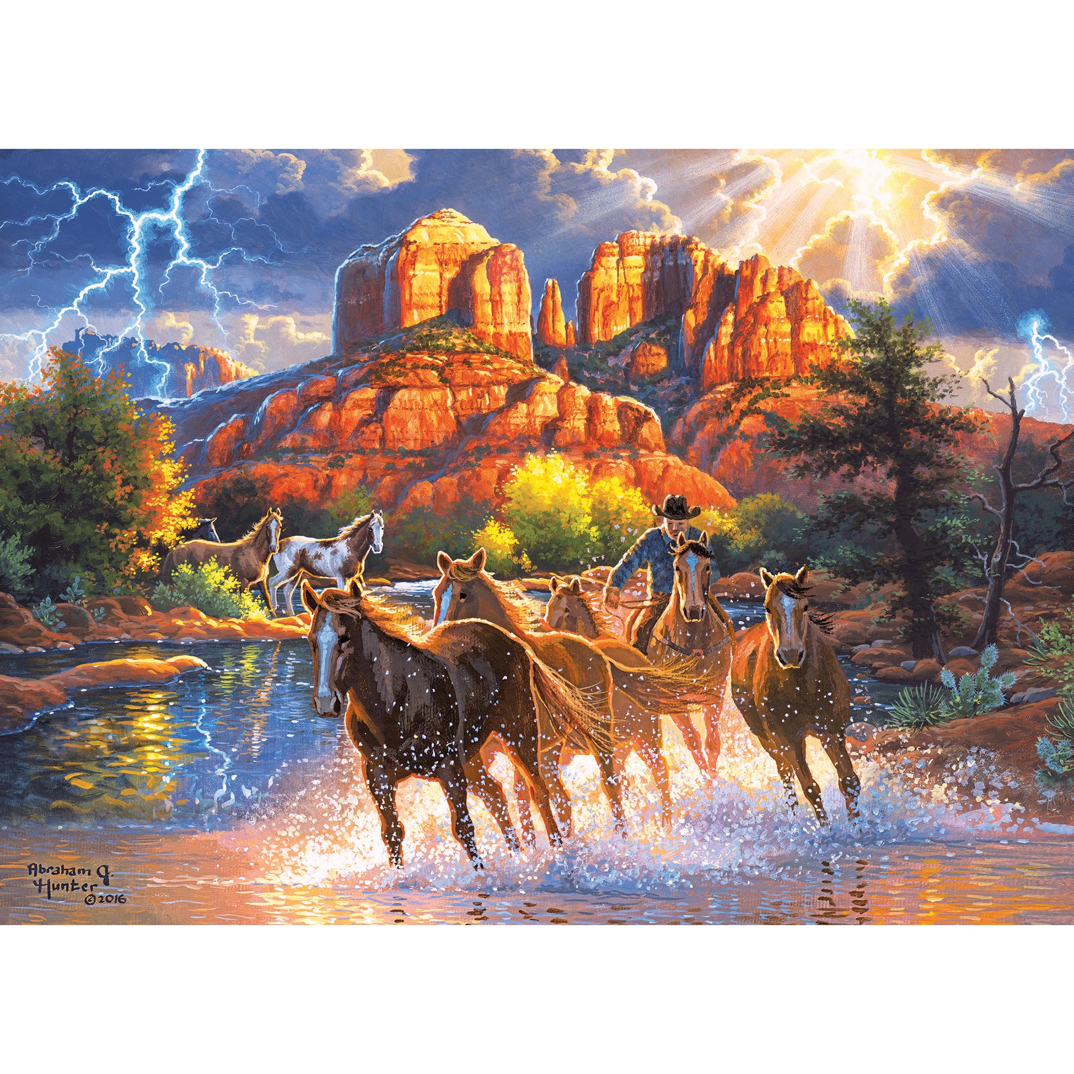 Puzzle 1000 Pièces Abraham Hunter Silent Night - Challenge Adulte - 26,75x19,75 Pouces