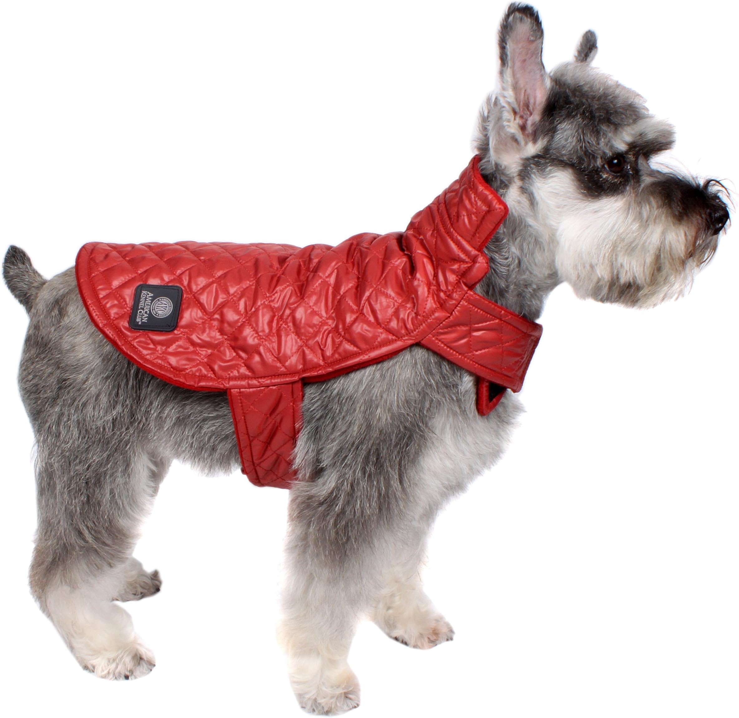 AKC Diamond Quilted Puff Coat, X-Small, Burgundy