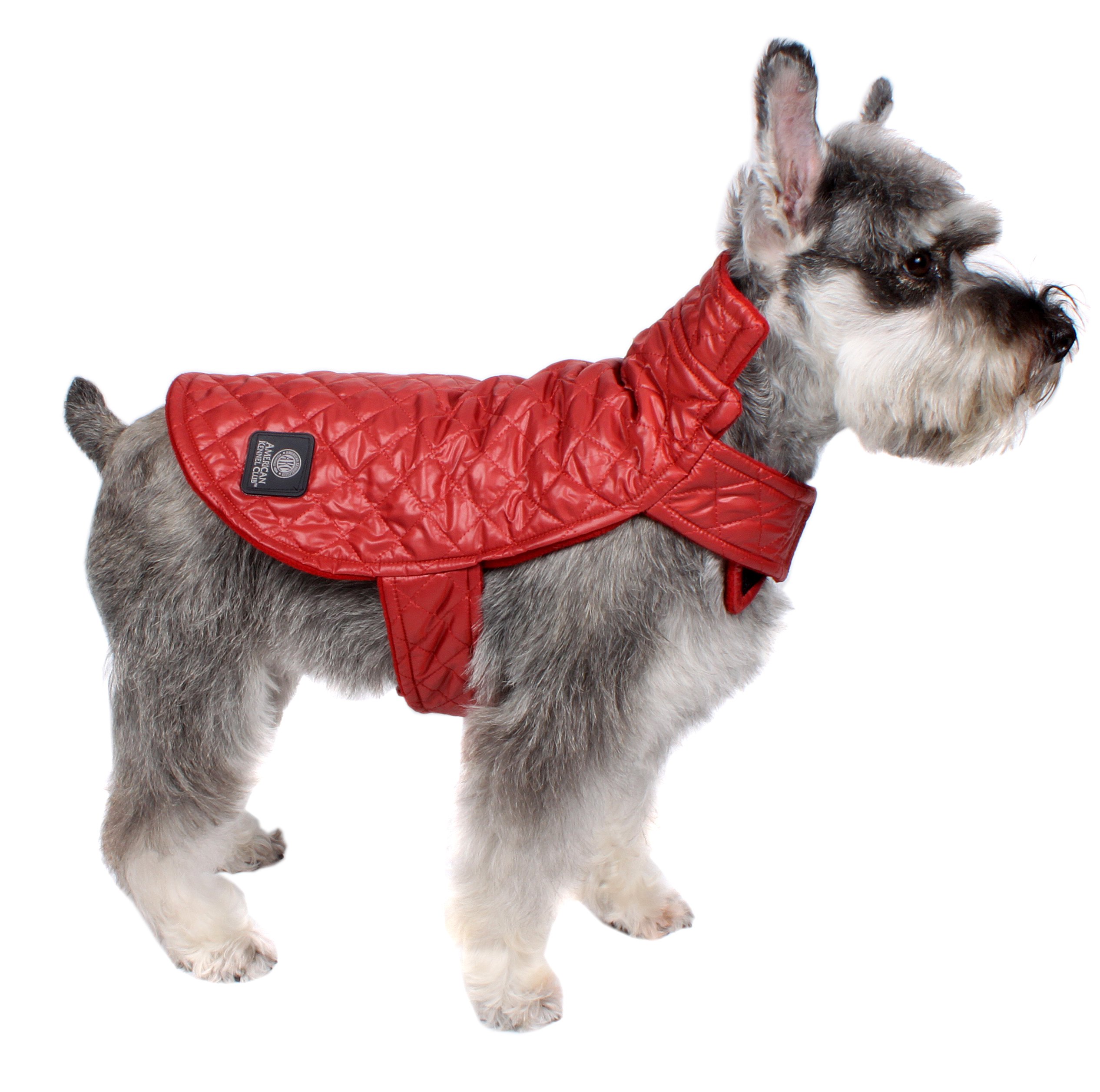 AKC Diamond Quilted Puff Coat, X-Small, Burgundy