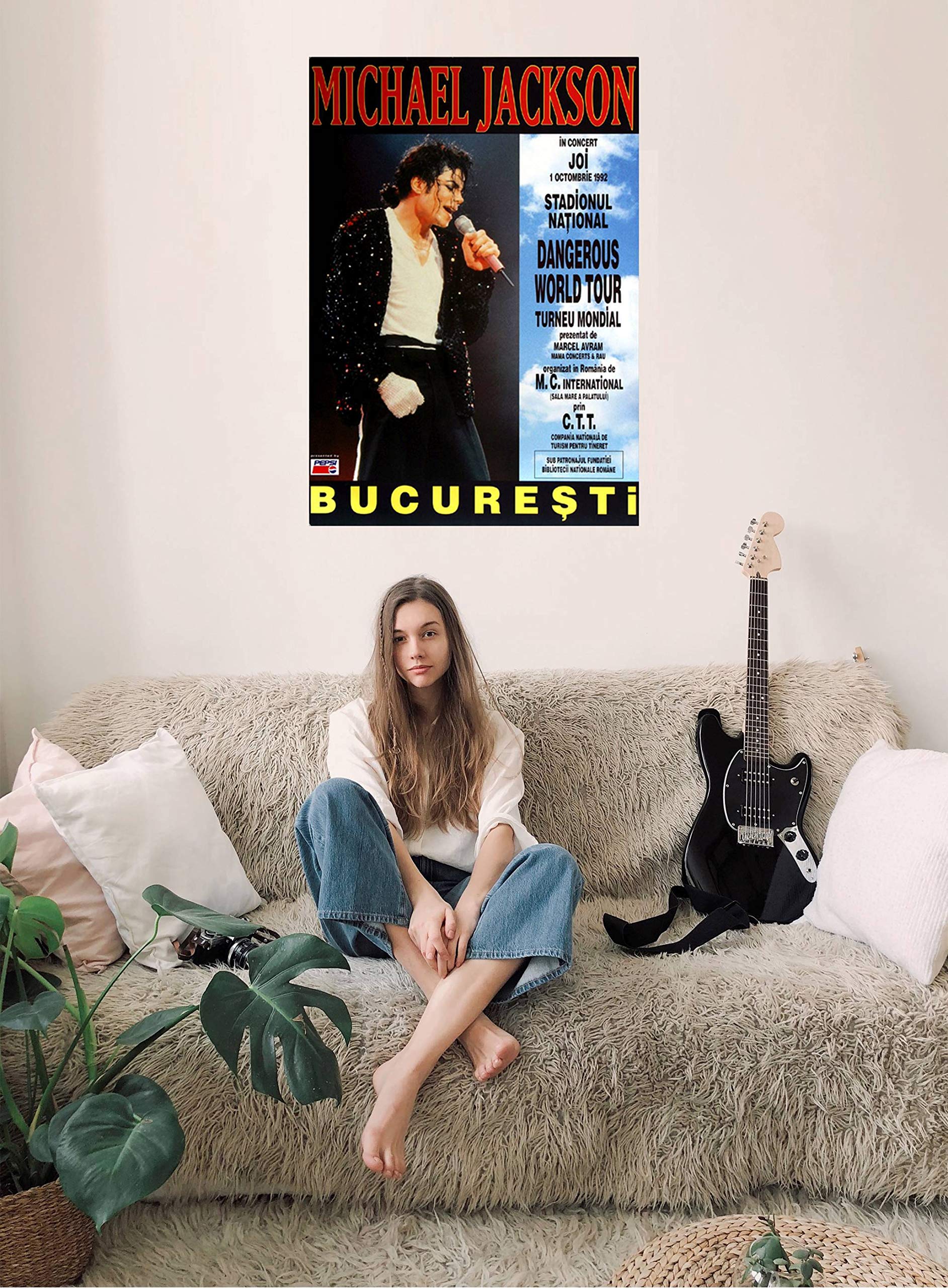 Michael Jackson - Live In, Bucharest 1992 » Konzertplakat/Premium Poster | Live Konzert Veranstaltung | DIN A1 «