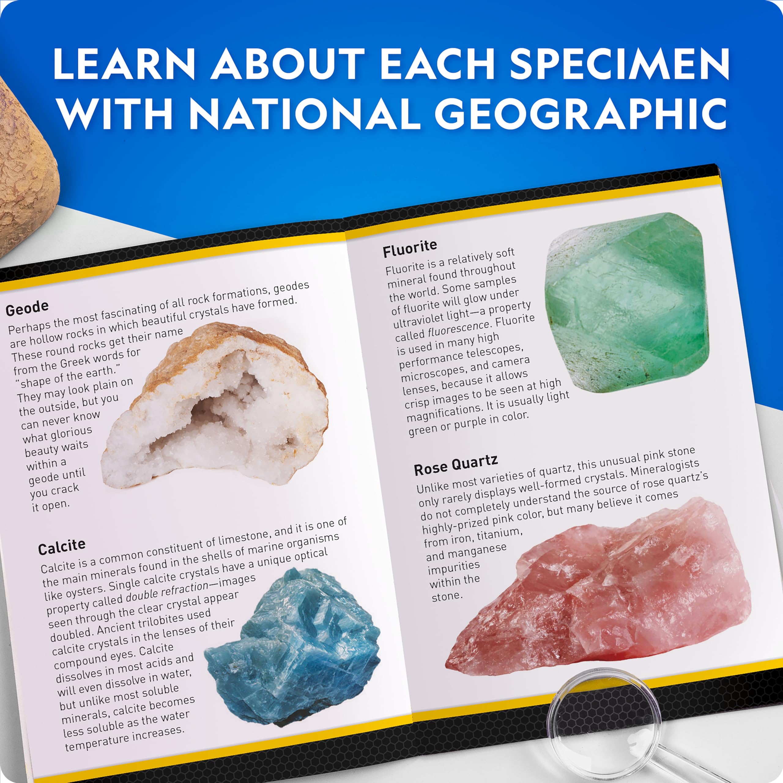 National Geographic Mega Kit de Excavación de Gemas – Kit de Excavación de Cristales y Piedras Preciosas, Juego Educativo para Niños, Regalo para Niñas y Niños, Colección de Minerales