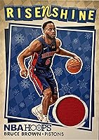 Vista 1 de 2018-19 Panini NBA Hoops BRUCE BROWN Basketball JERSEY PATCH ROOKIE Card (Winter Parallel!) - Detroit Pistons/Denver Nuggets