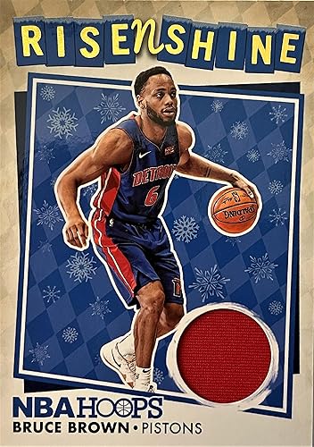 2018-19 Panini NBA Hoops BRUCE BROWN Basketball JERSEY PATCH ROOKIE Card (Winter Parallel!) - Detroit PistonsDenver Nuggets
