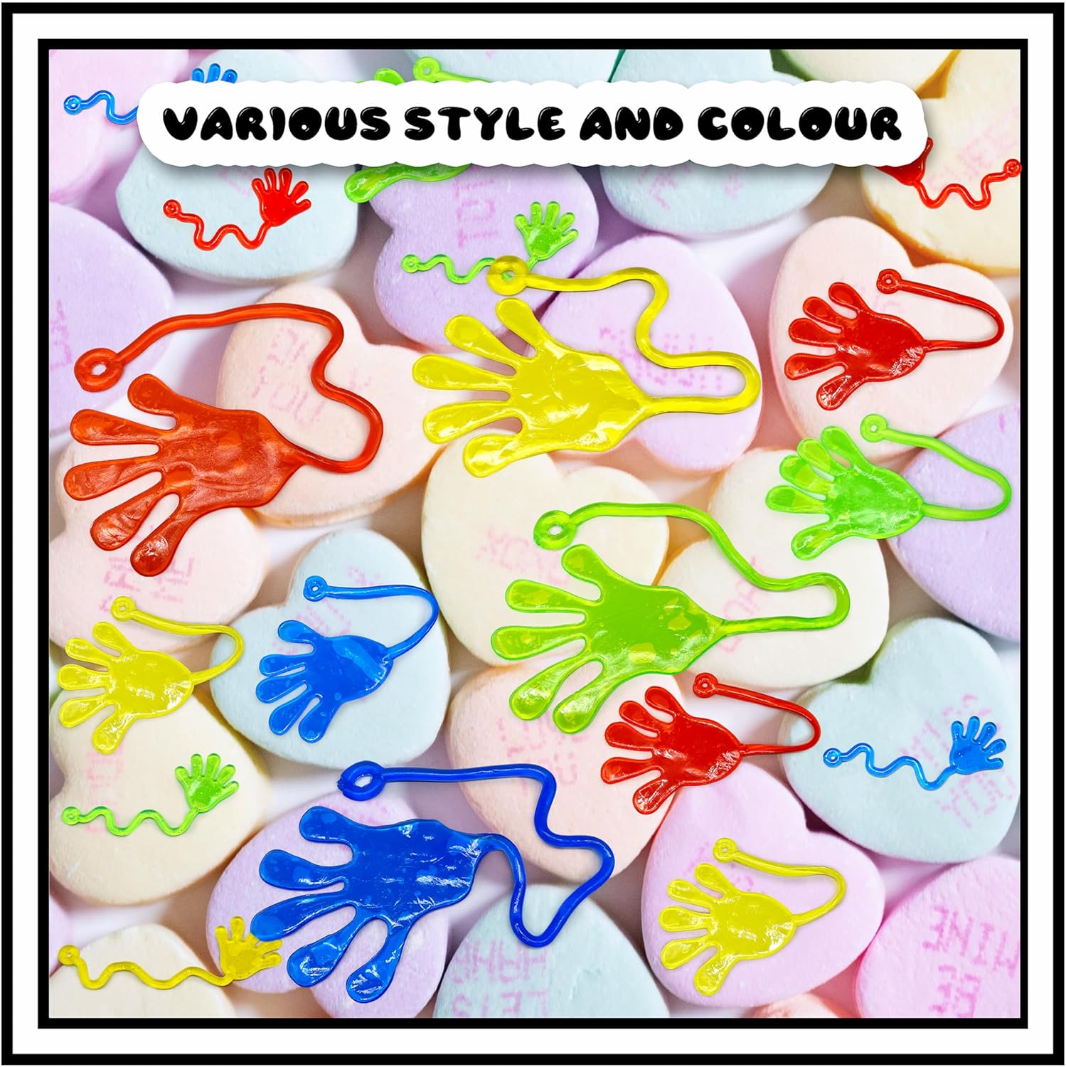 10 Pcs Large Sticky Hands Bulk Party Favors for Kids, Jumbo Stretchy Sticky Hand Toys for Classroom Prizes, Students Favors, Giant Sticky Sensory Toys for Easter Egg Fillers, Goodie Bag Stuffers Large (10 Pcs)