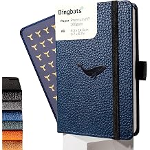 Dingbats* - Wildlife A6 Dotted Pocket Notebook - PU Leather Hardcover Small Journal for Work, Travel - Pocket, Elastic Closure, Pen Holder, Bookmark