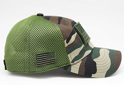 Miniatura 4 de Pit Bull Gorra de béisbol ajustable con parche de EE. UU. (multicolor), Camo Verde