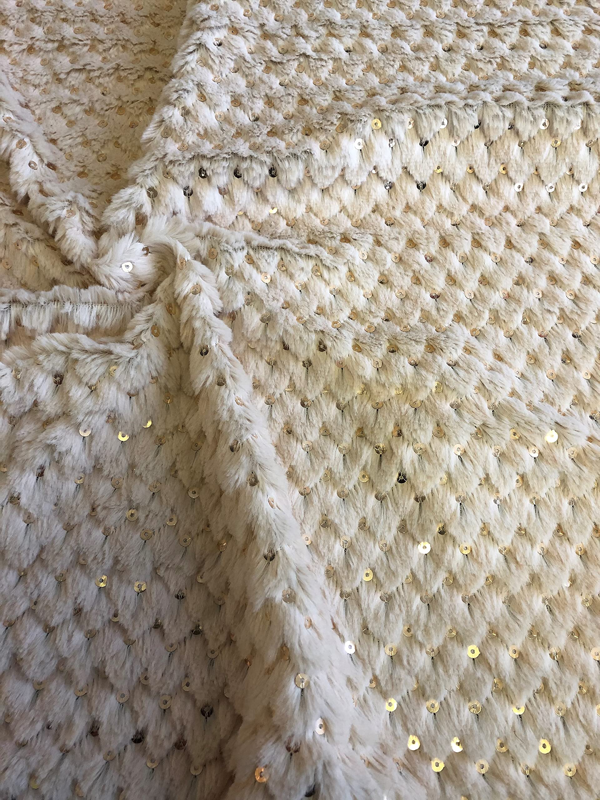 CRS Fur Fabrics 5056653805153 Stoff, cremefarben, 1Mtr - 150cm x 100cm