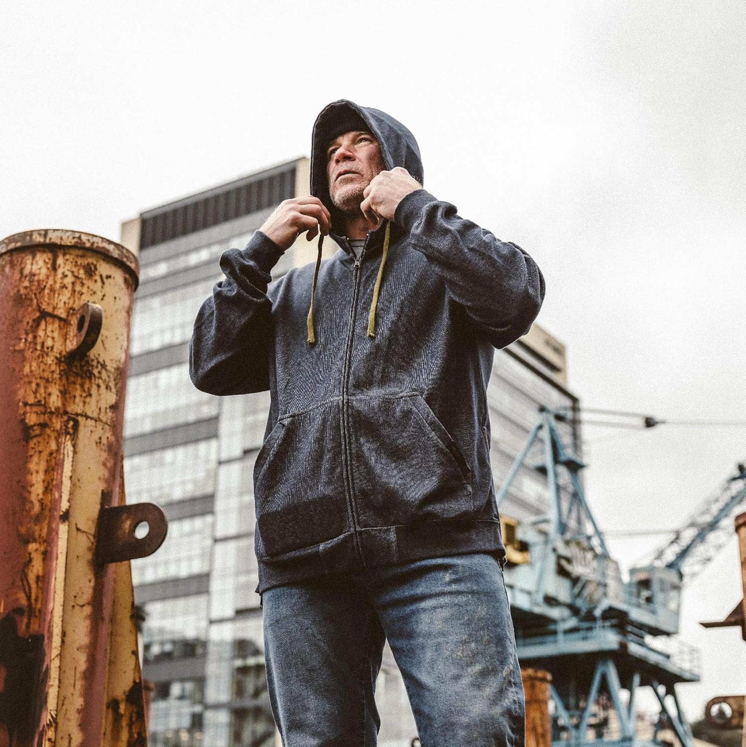 VIKTOS Men's Drawdown Hoodie | Durable Functional Versatile Relaxed Fit Active Casual Everyday Hooded Pullover - Image 3