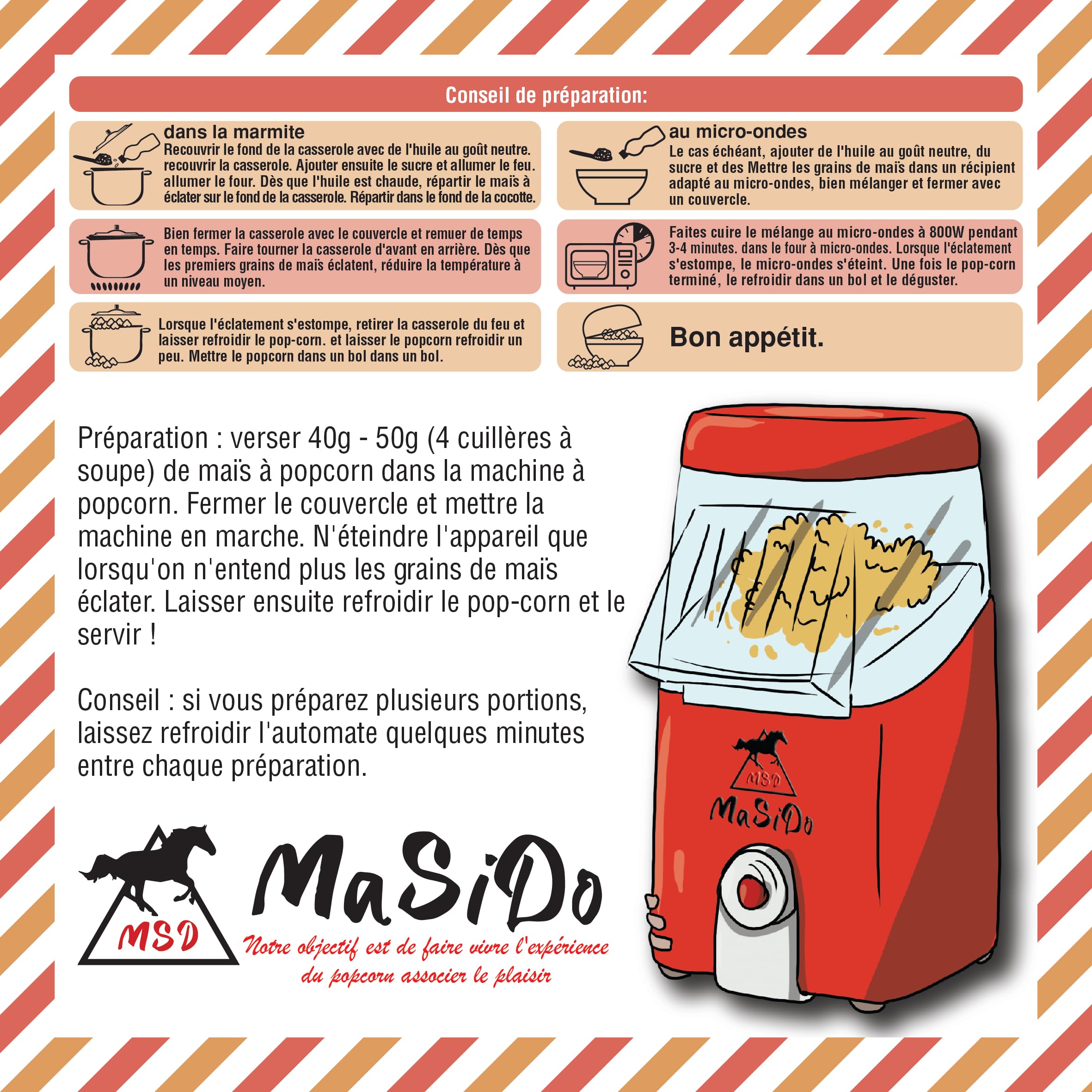 MSD MaSiDo maïs à pop-corn premium salé d'Allemagne avec sel de l'Himalaya, maïs Butterfly en pack économique, sans OGM, végétalien, sans gluten, sans lactose (2x 0,5 kg paquet salé)