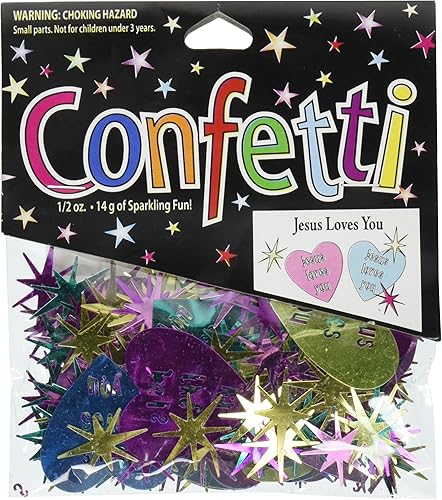 Beistle Jesús te ama confeti