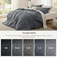 Vista 64 de Bedsure - Juego de ropa de cama de 3 piezas, prelavado, extrasuave, con 1 funda de edredón de 104 x 90 pulgadas con cremallera y 2 fundas