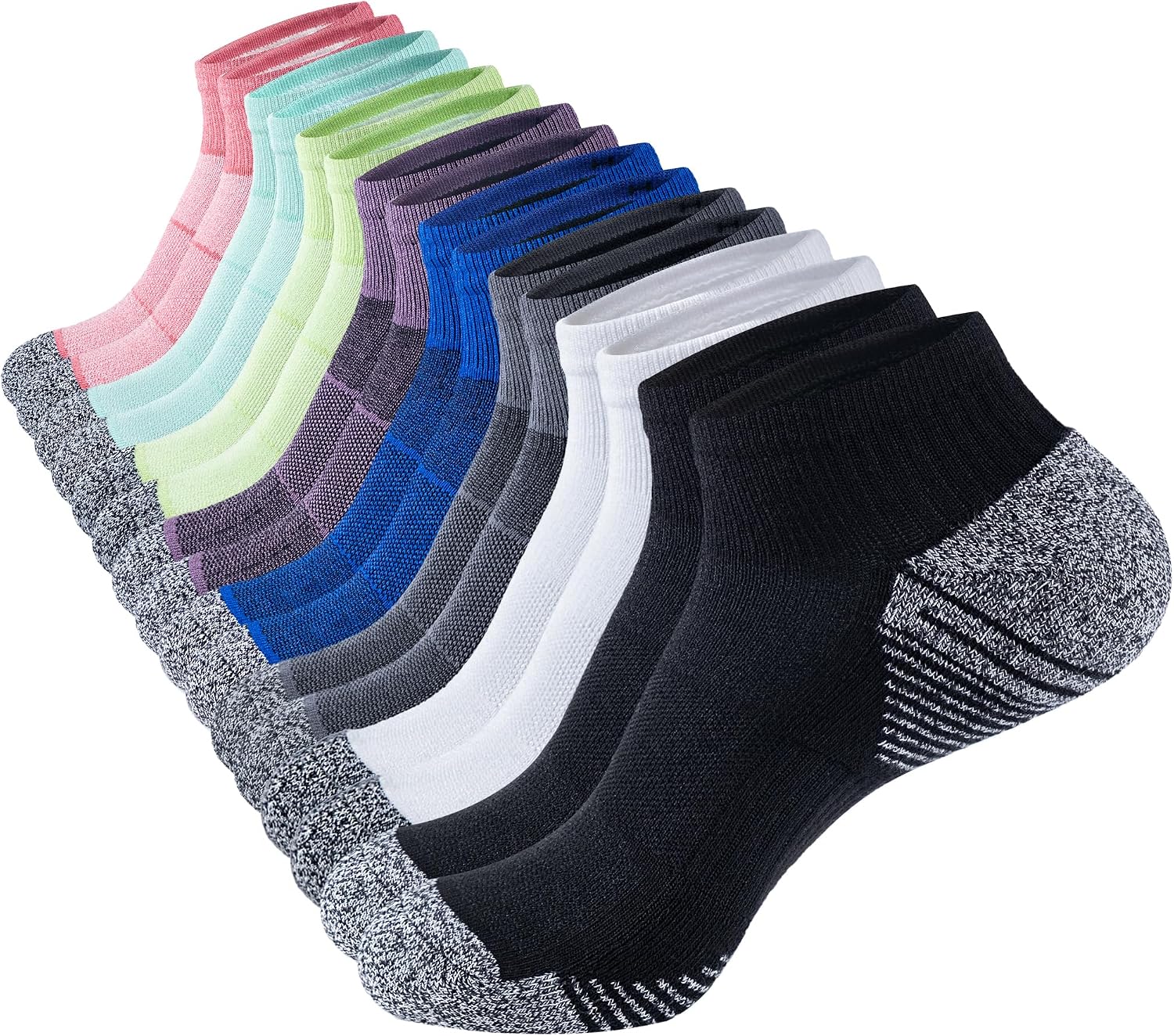 LUBOT ANTI-ODOR 2026 Bamboo Viscose + Cotton Ankle/Crew/Quarter Socks - Moisture-Wicking, Cushioned, Arch Support